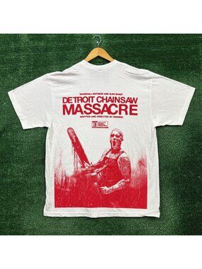 Eminem Detroit Chainsaw Massacre Double Sided Rap T-Shirt Size Extra Large